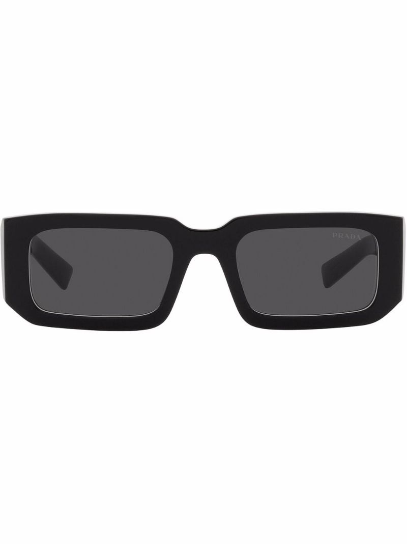 Black Symbole Rectangle-frame Sunglasses
