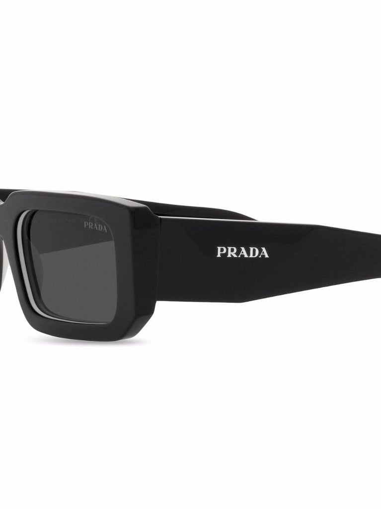 Black Symbole Rectangle-frame Sunglasses