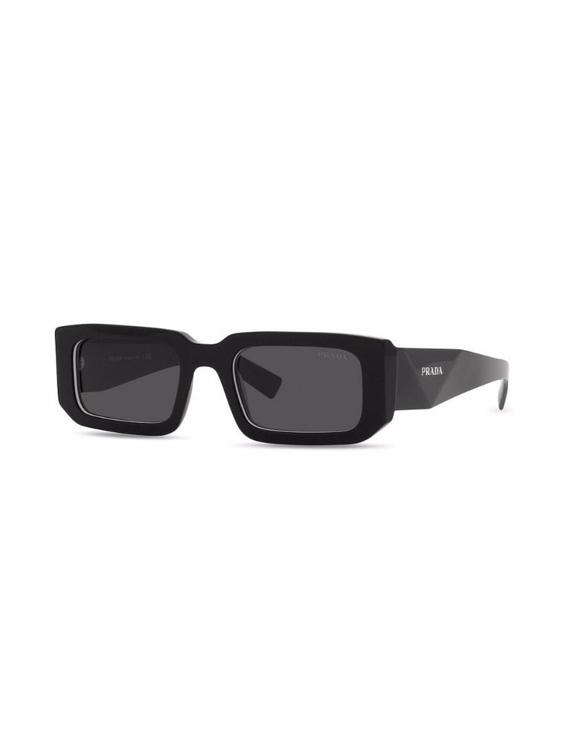 Black Symbole Rectangle-frame Sunglasses
