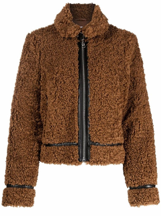 Brown Audrey Faux Shearling Jacket