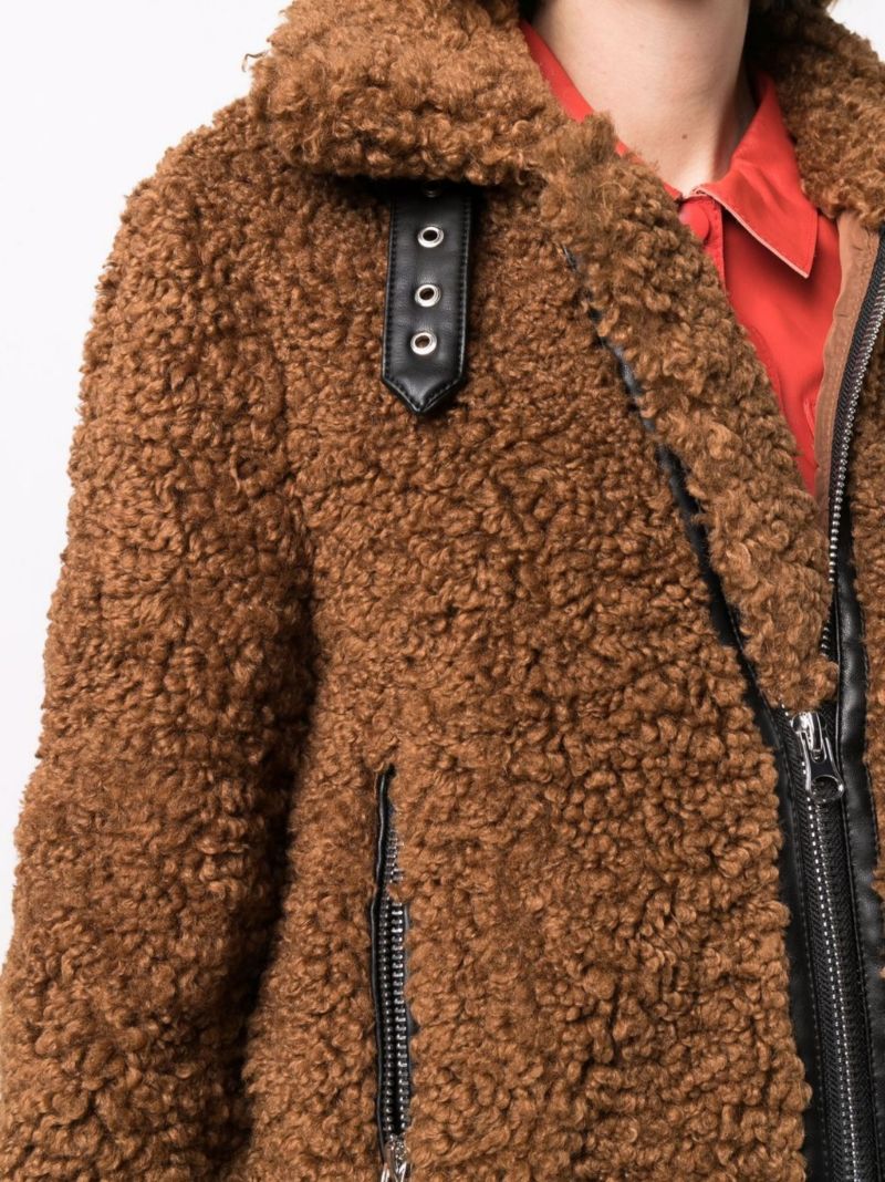 Brown Audrey Faux Shearling Jacket