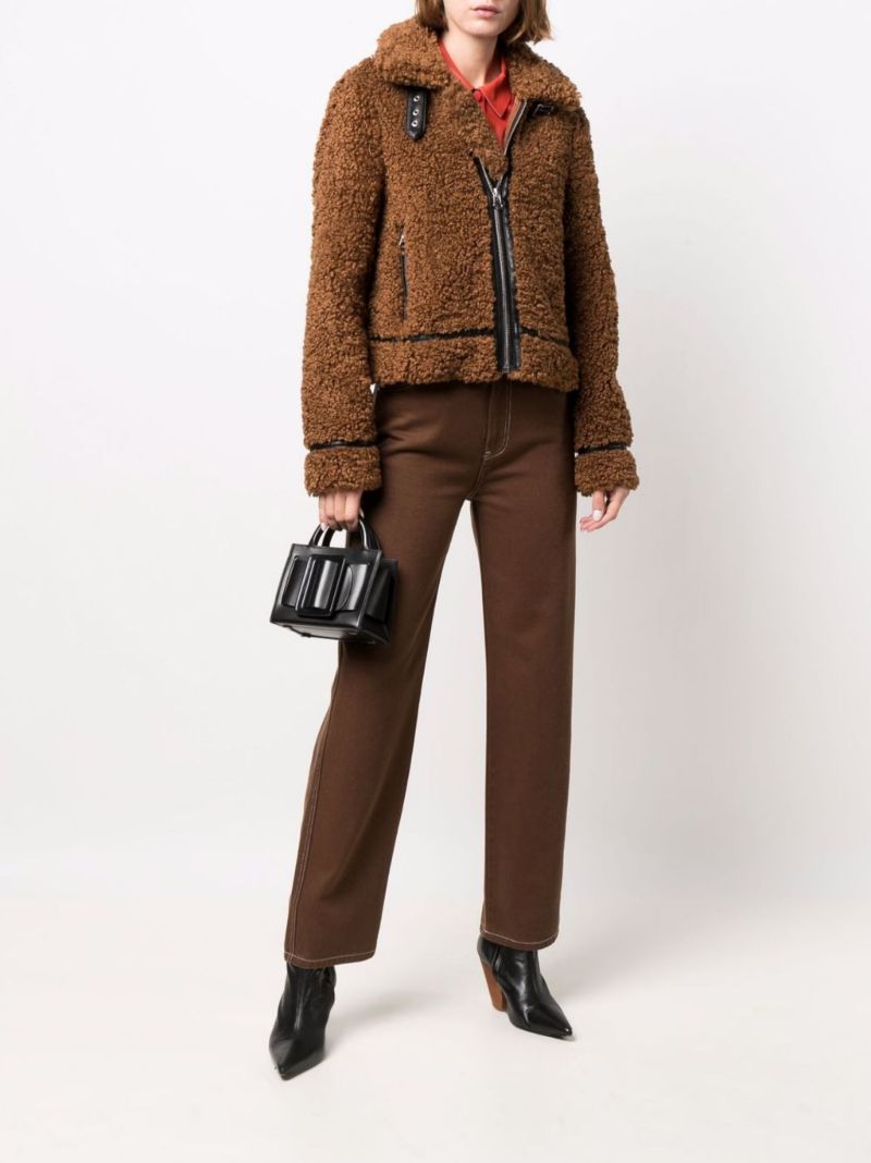 Brown Audrey Faux Shearling Jacket