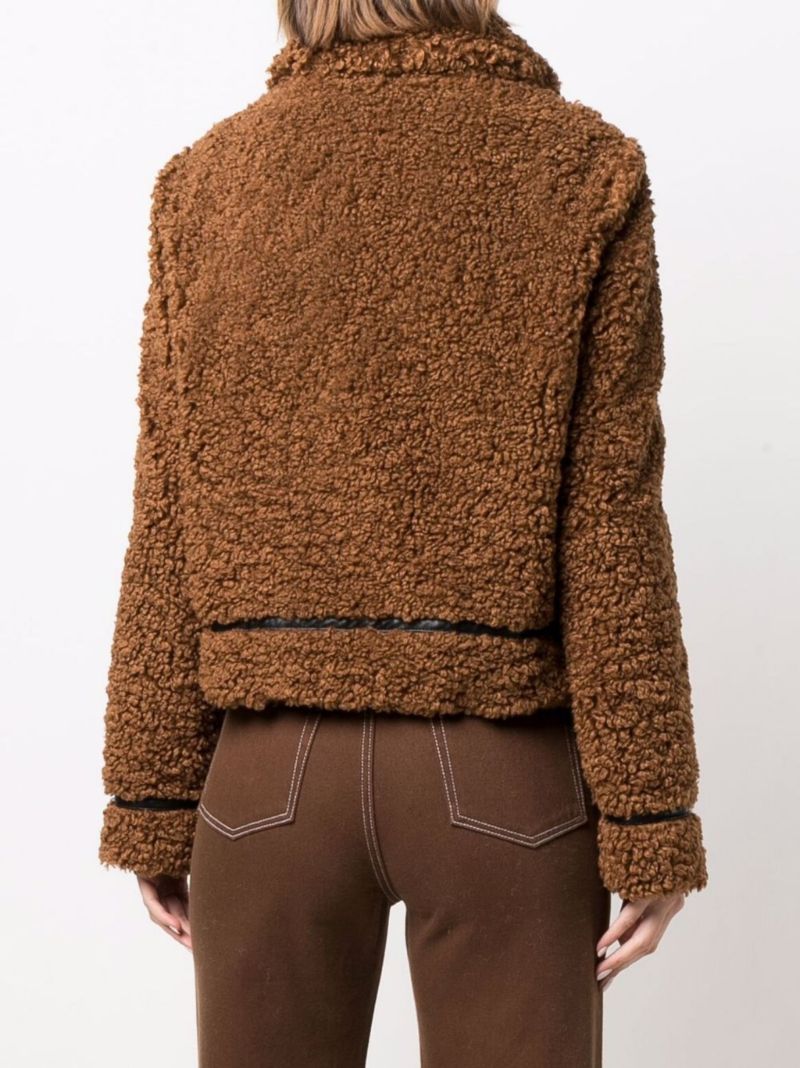 Brown Audrey Faux Shearling Jacket