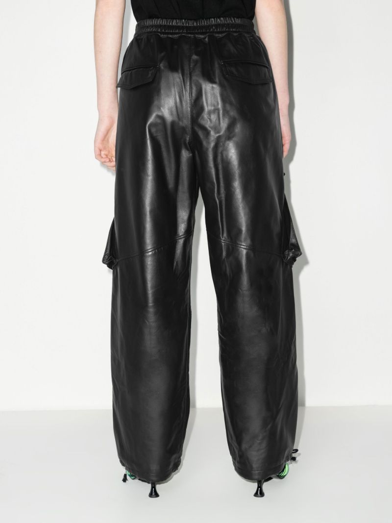 Rope Leather Cargo Trousers