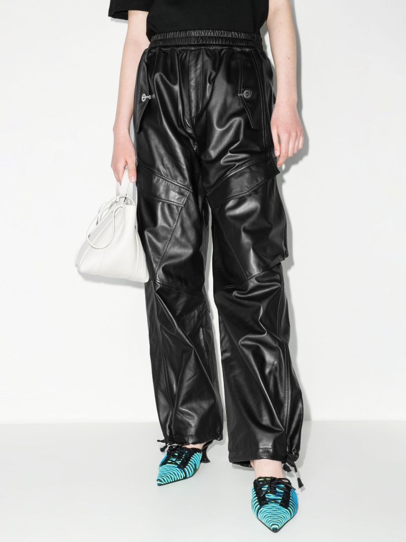 Rope Leather Cargo Trousers