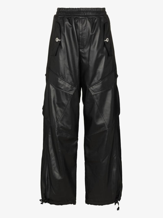 Rope Leather Cargo Trousers