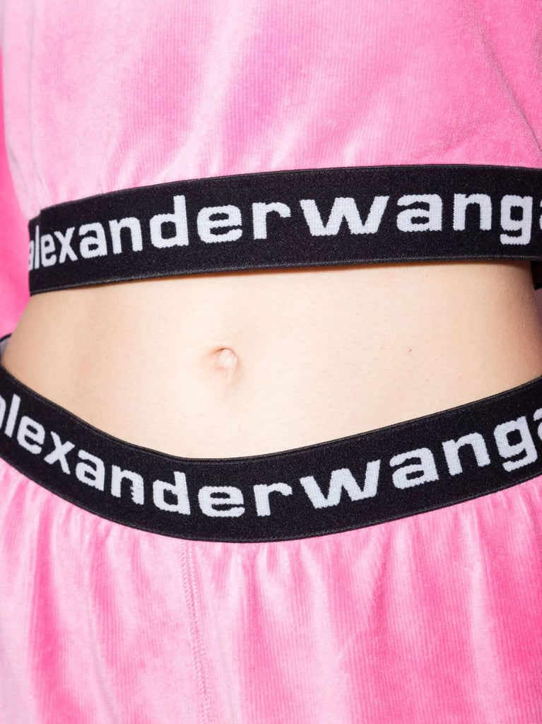 Logo Tape Cropped Hoodie