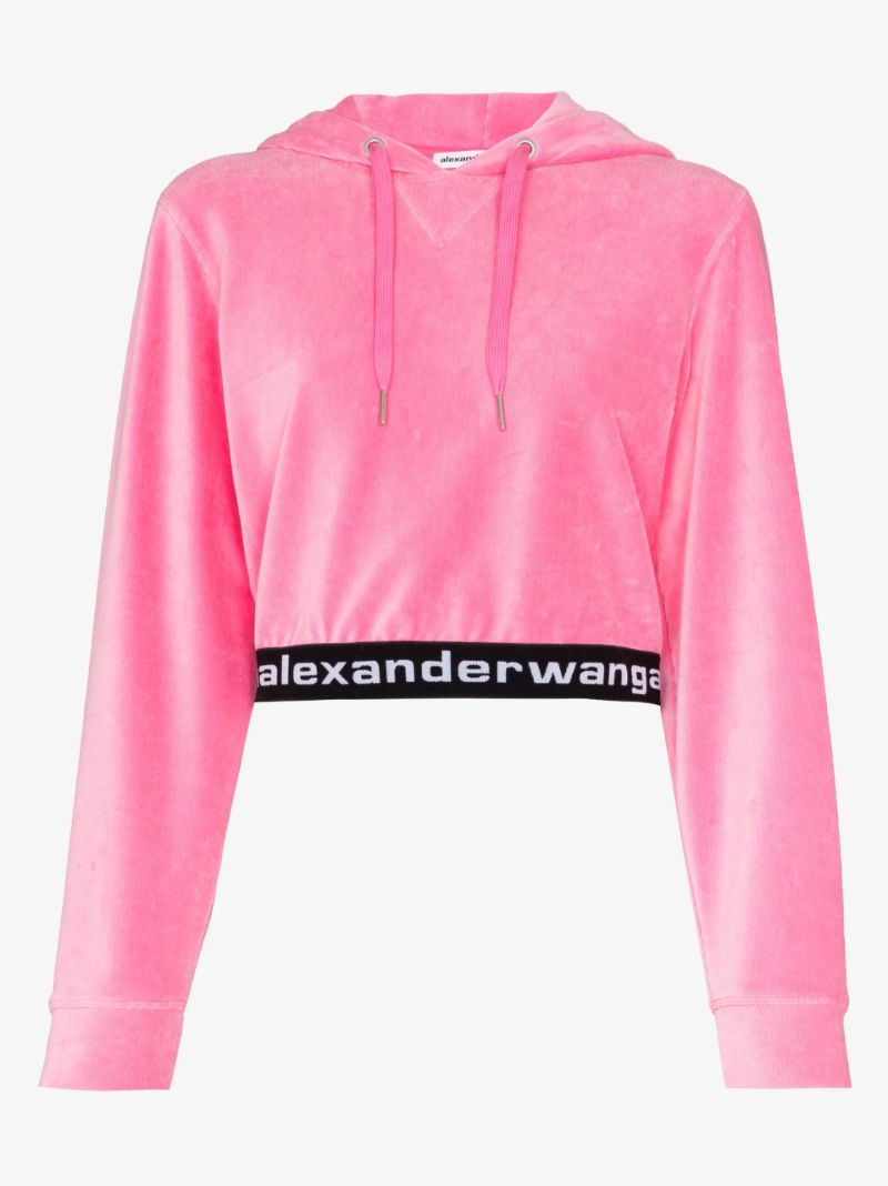 Logo Tape Cropped Hoodie