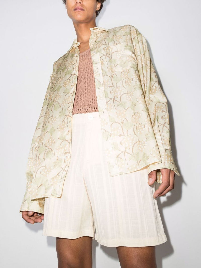 Long Sleeve Roman Print Shirt