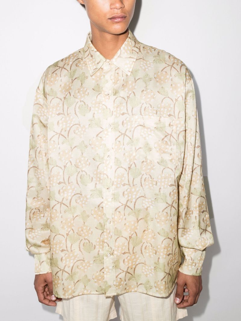 Long Sleeve Roman Print Shirt
