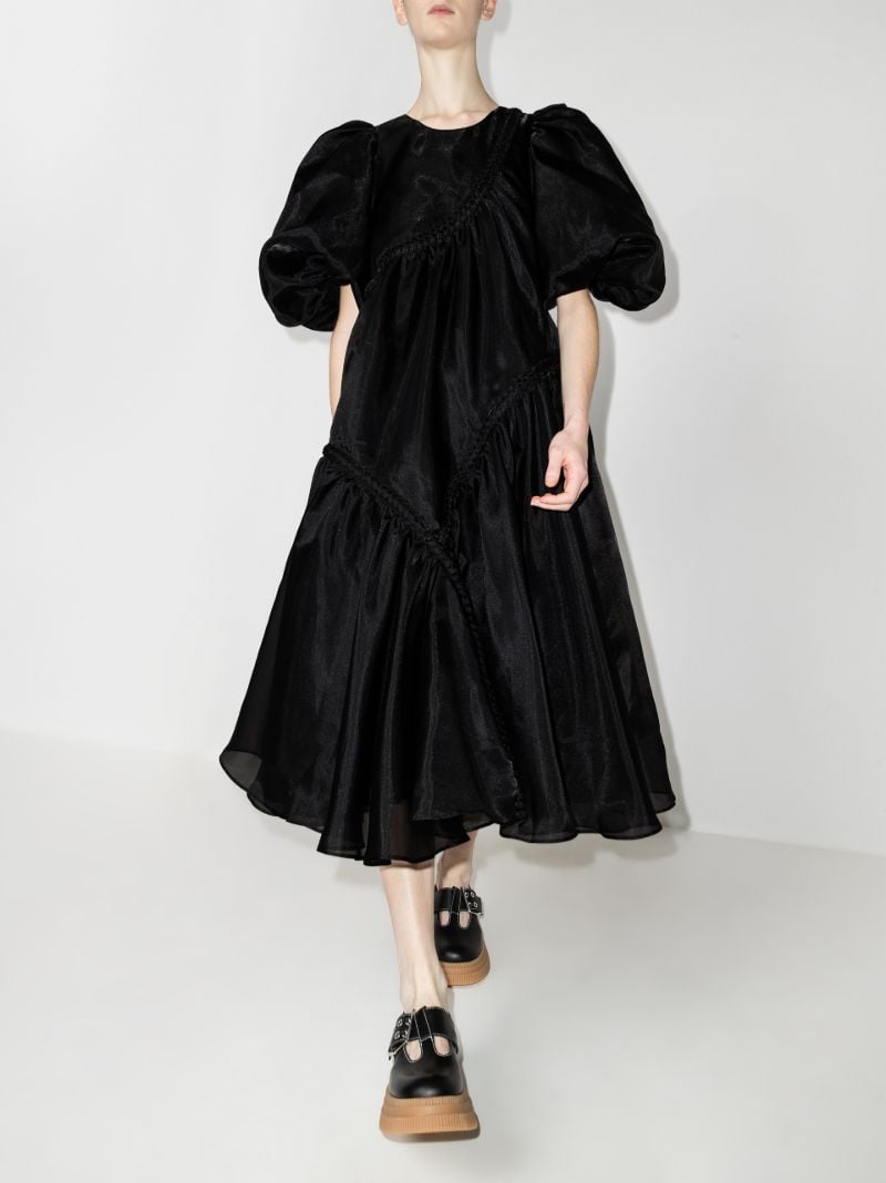 Riviera Asymmetric Braided Midi Dress