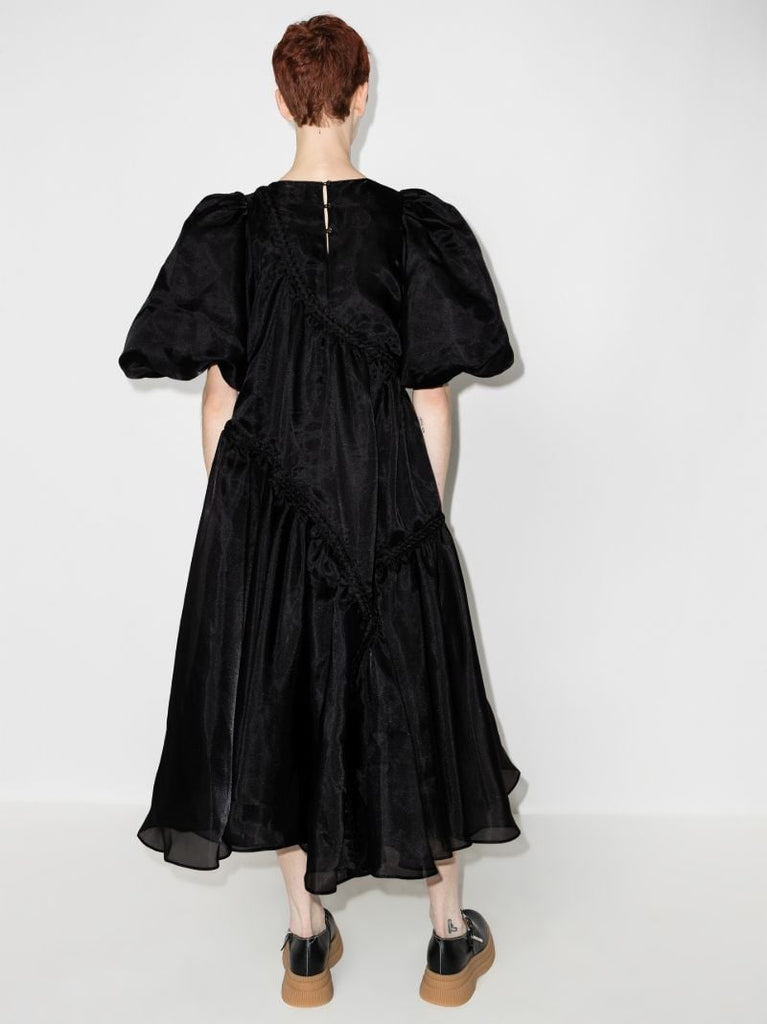 Riviera Asymmetric Braided Midi Dress