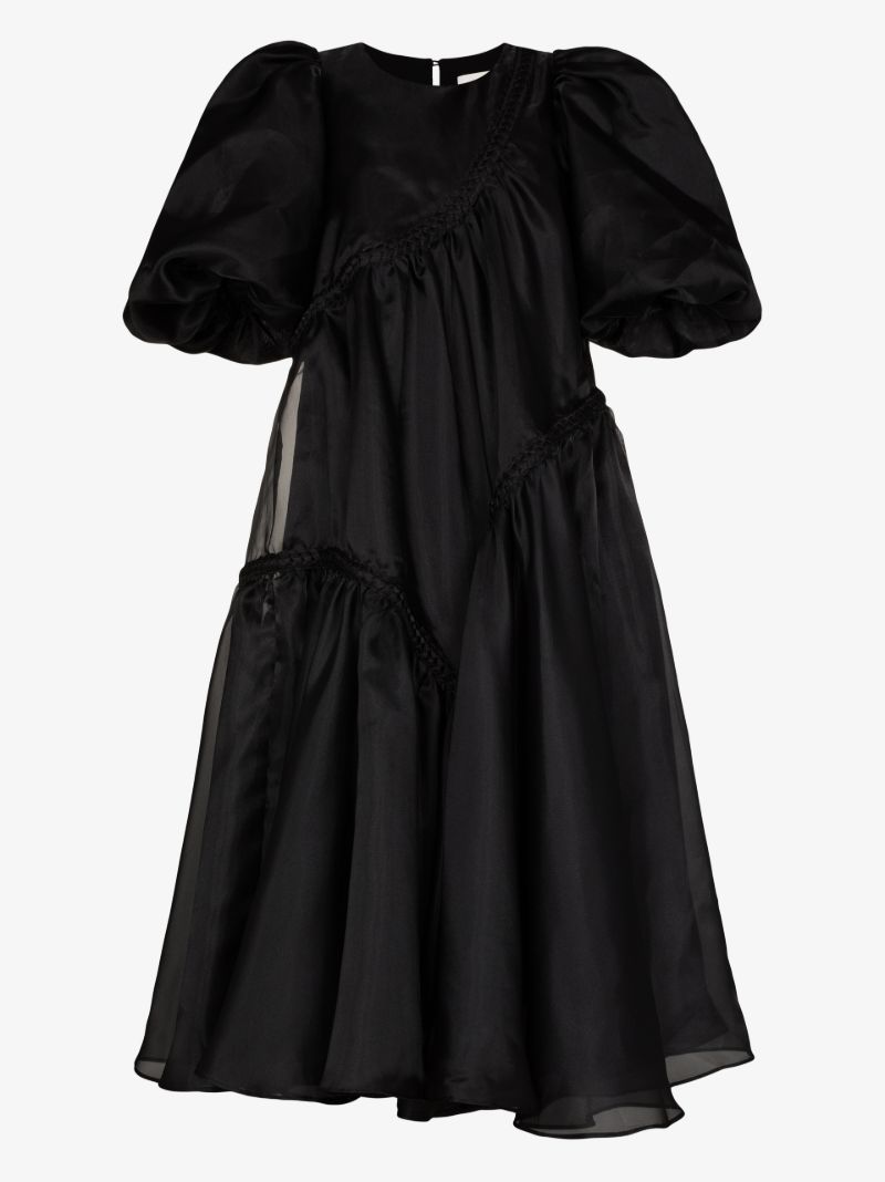 Riviera Asymmetric Braided Midi Dress