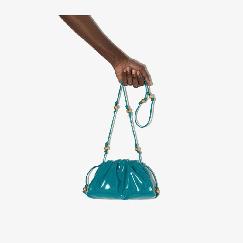 Blue the Mini Pouch Leather Clutch Bag
