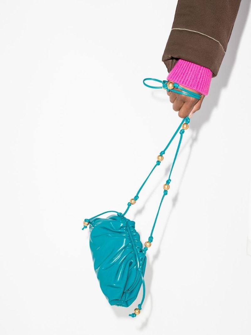 Blue the Mini Pouch Leather Clutch Bag