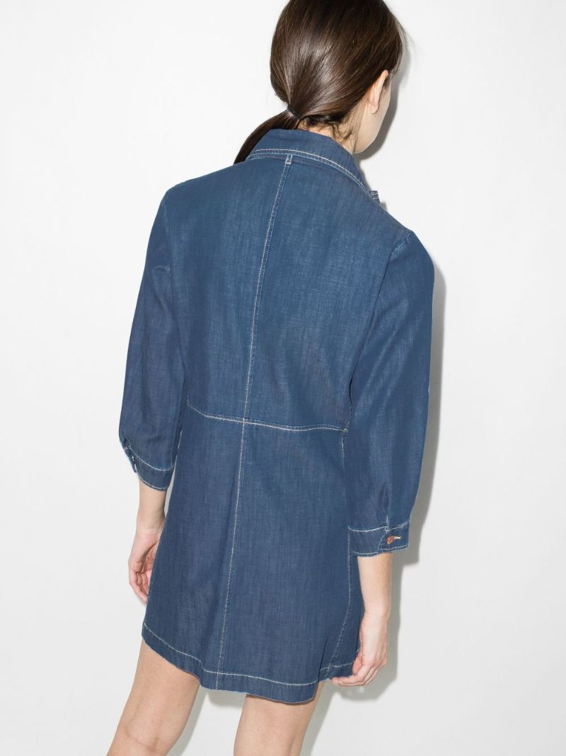 Bow Denim Mini Dress