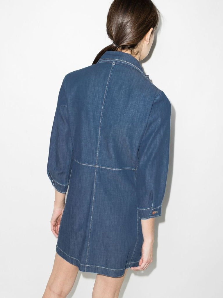 Bow Denim Mini Dress