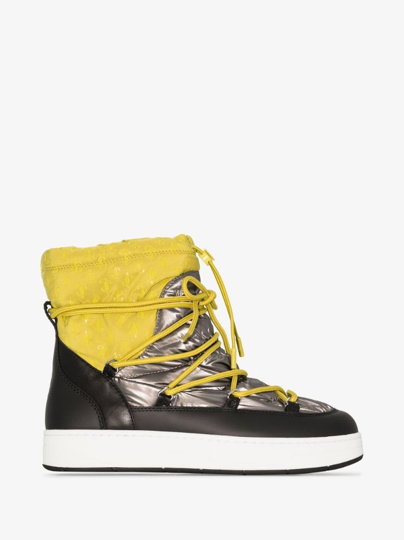 Silver and Yellow Wanaka Snow Boots