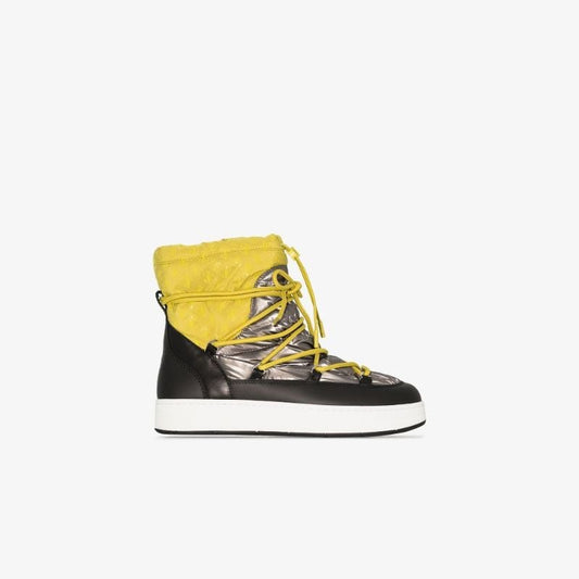 Silver and Yellow Wanaka Snow Boots