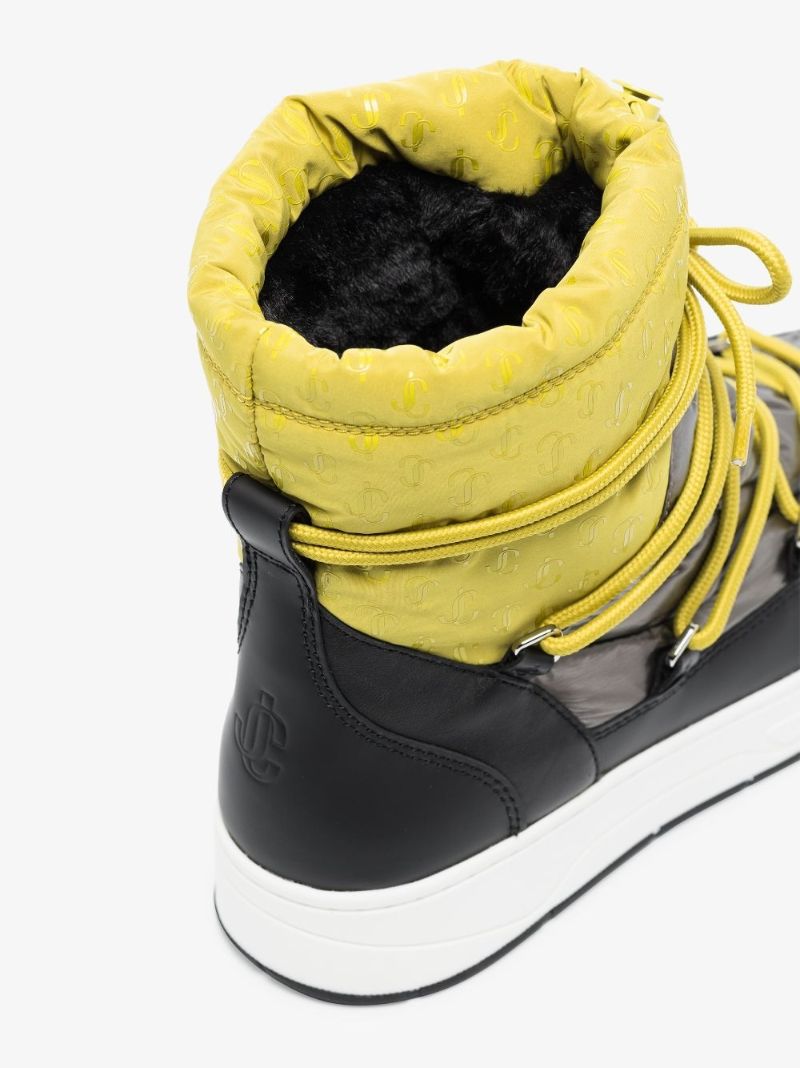 Silver and Yellow Wanaka Snow Boots
