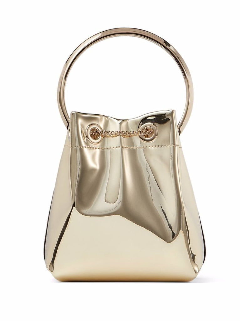 Gold-tone Bon Bon Mirrored Bucket Bag