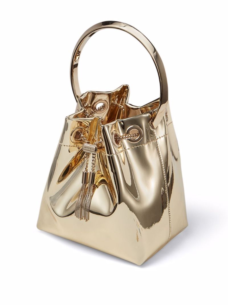 Gold-tone Bon Bon Mirrored Bucket Bag