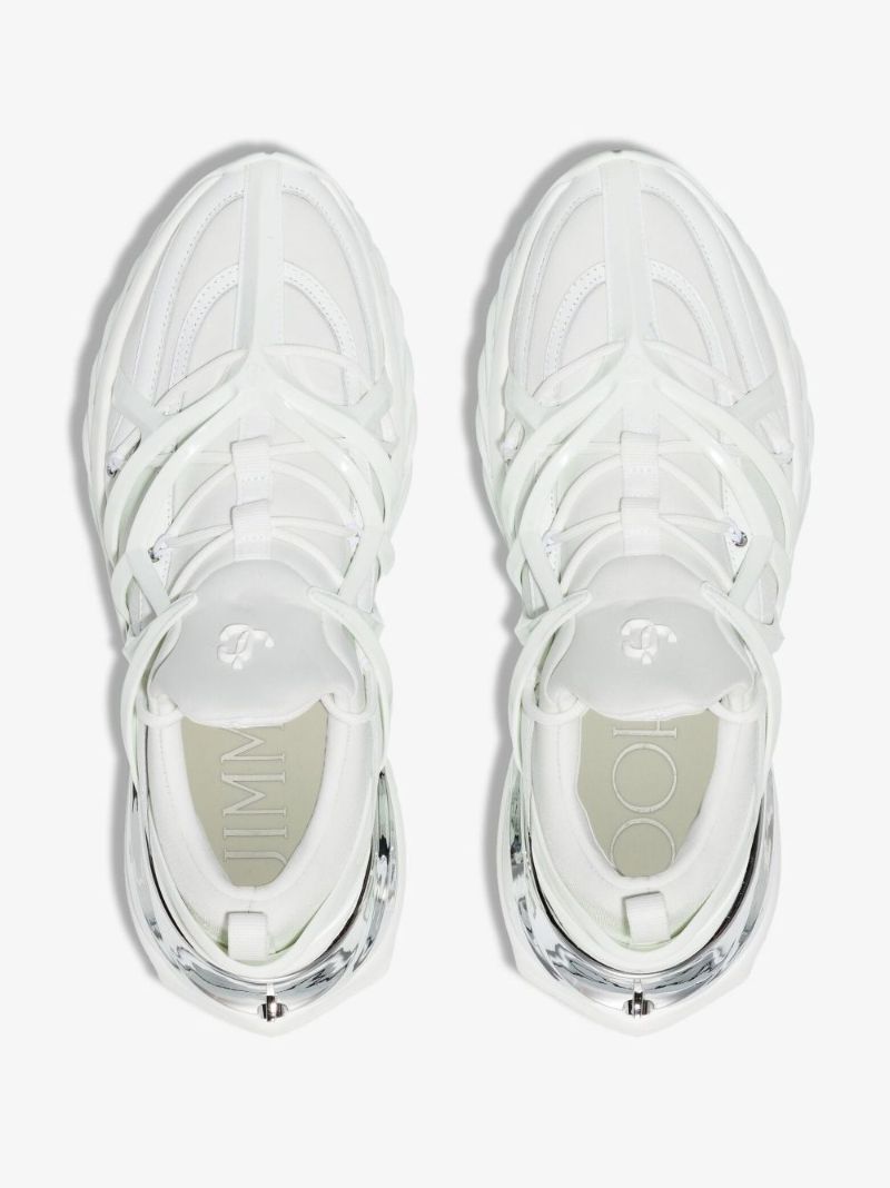 White Cosmos Low-top Leather Sneakers