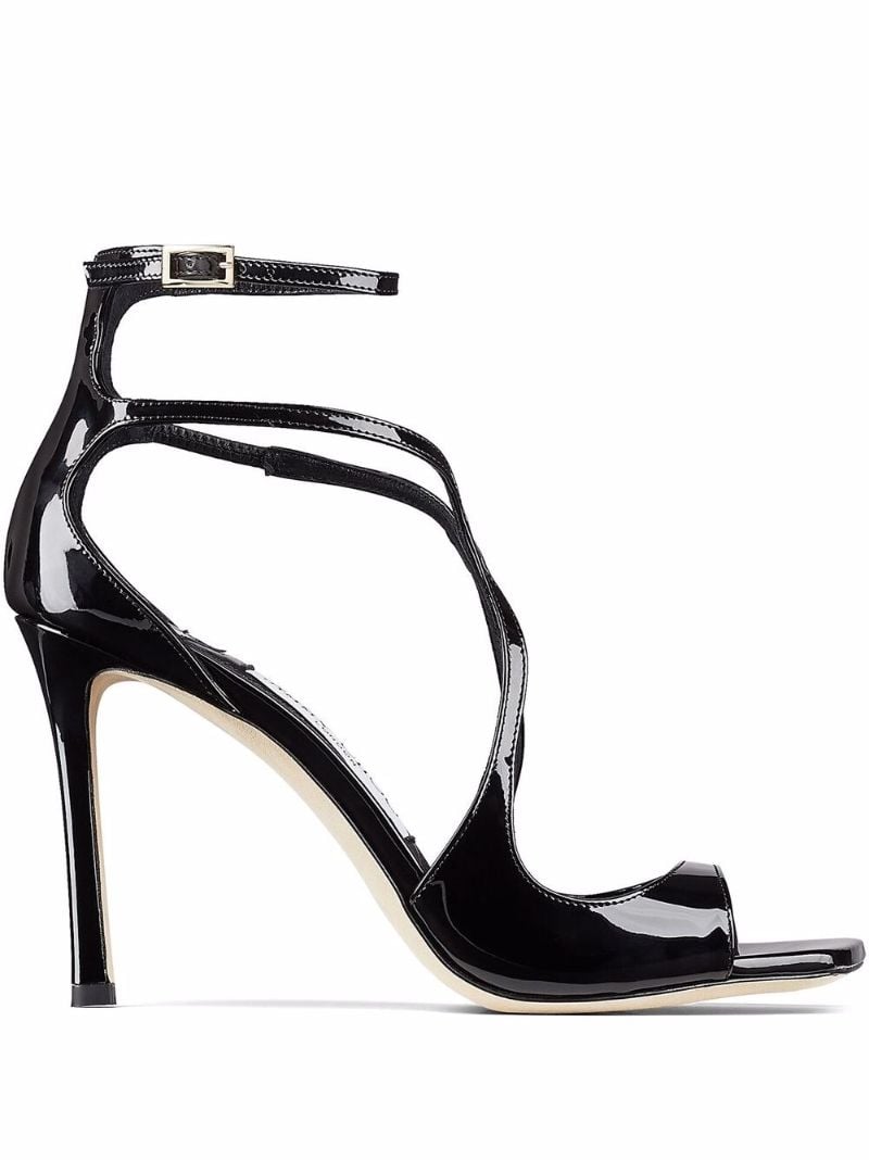 Black Azia 95 Square Toe Sandals
