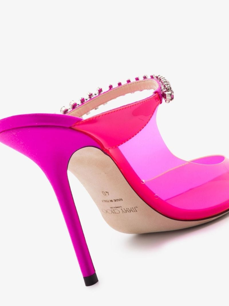 Pink Bing 100 Crystal Embellished Pvc Mules