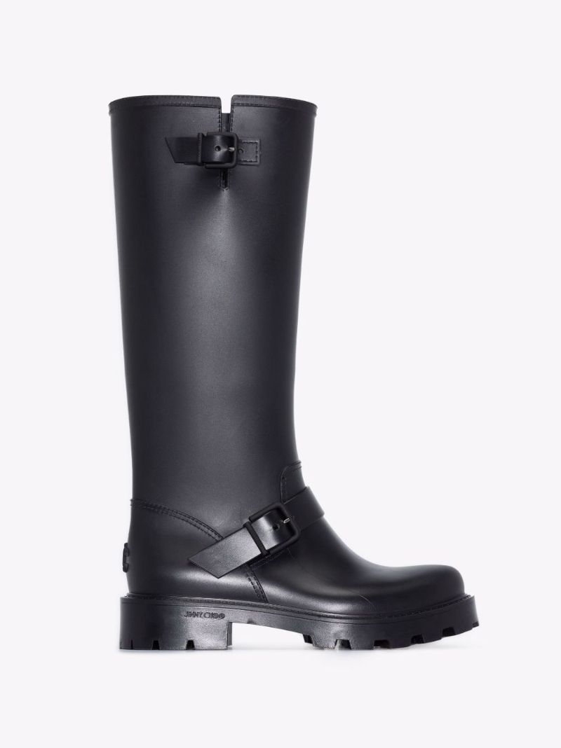 Black Yael Knee-length Rain Boots