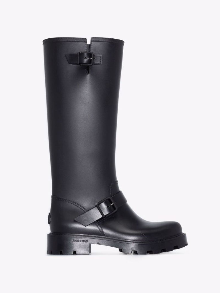 Black Yael Knee-length Rain Boots