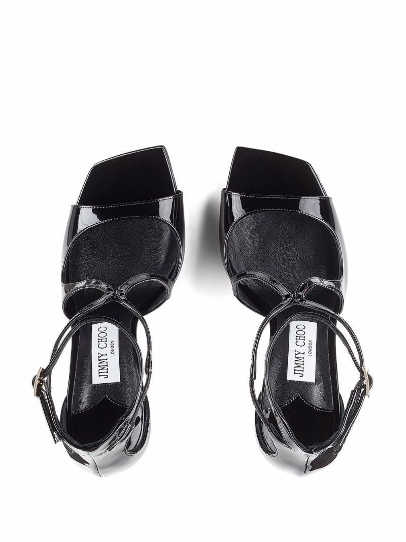 Black Azia 110 Patent-leather Sandals