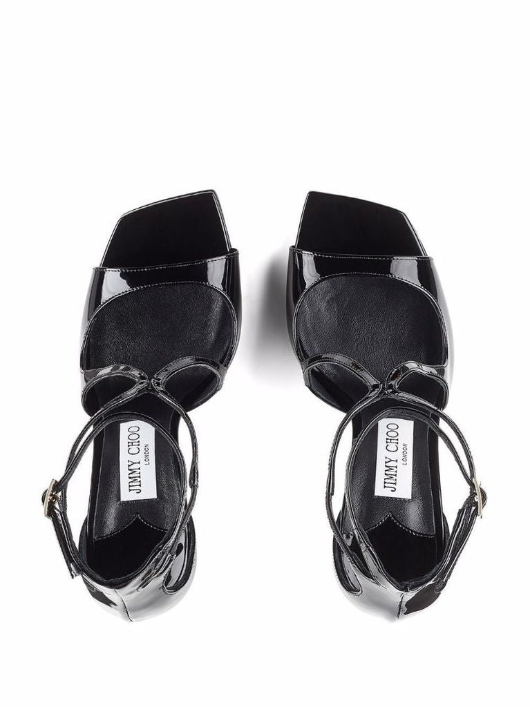 Black Azia 110 Patent-leather Sandals