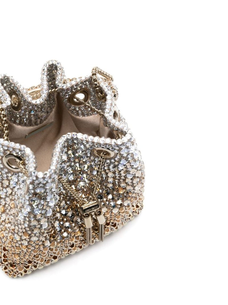 Gold-tone Bon Bon Crystal-embellished Bucket Bag