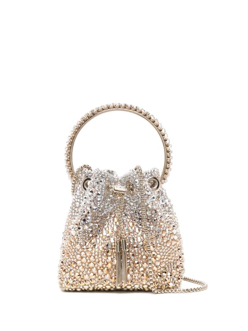 Gold-tone Bon Bon Crystal-embellished Bucket Bag