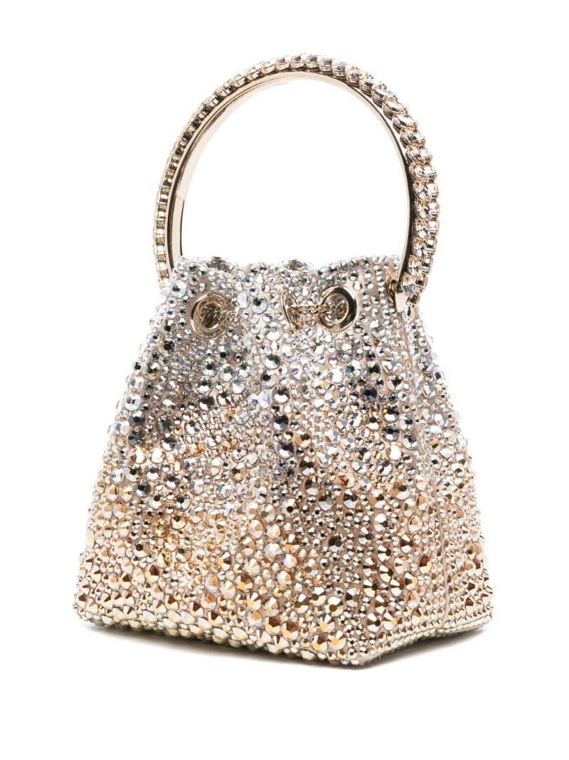 Gold-tone Bon Bon Crystal-embellished Bucket Bag