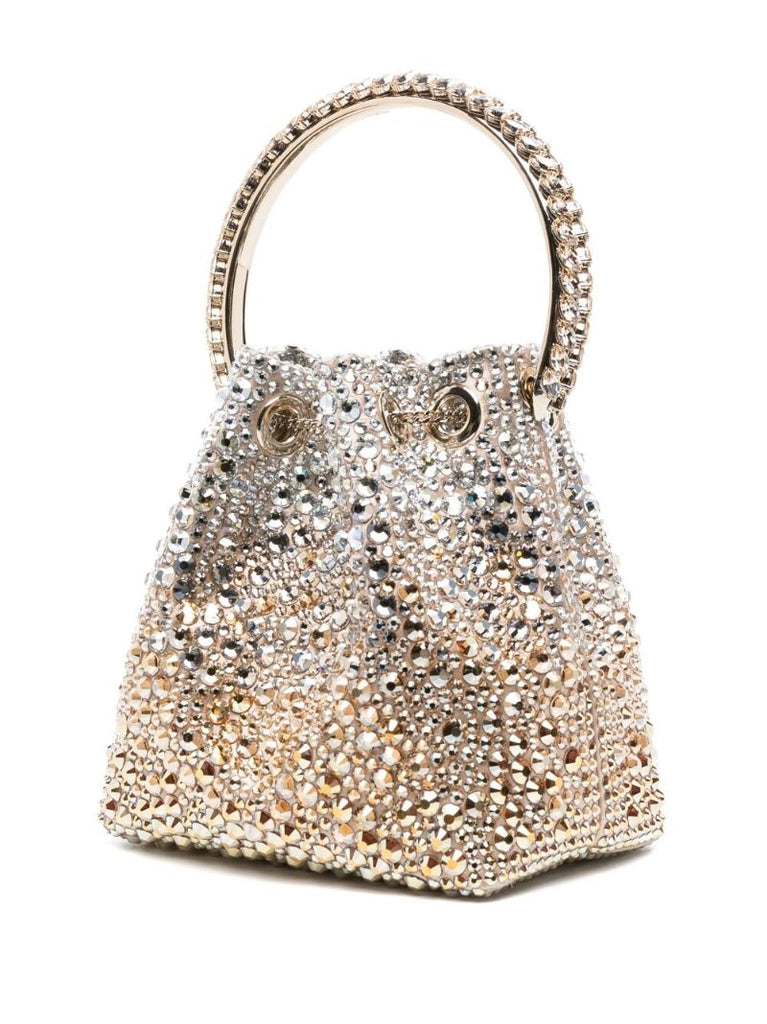 Gold-tone Bon Bon Crystal-embellished Bucket Bag
