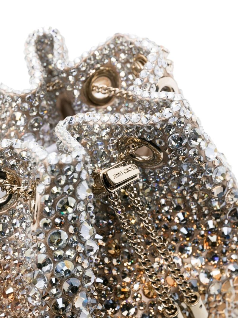 Gold-tone Bon Bon Crystal-embellished Bucket Bag