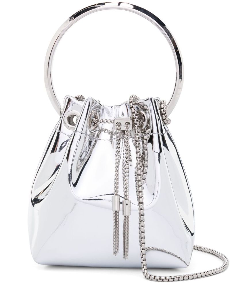 Silver Bon Bon Patent-leather Mini Bag