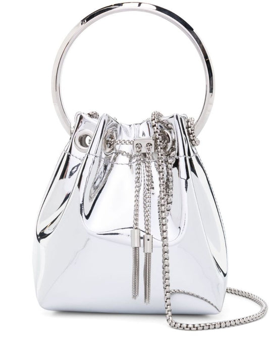 Silver Bon Bon Patent-leather Mini Bag