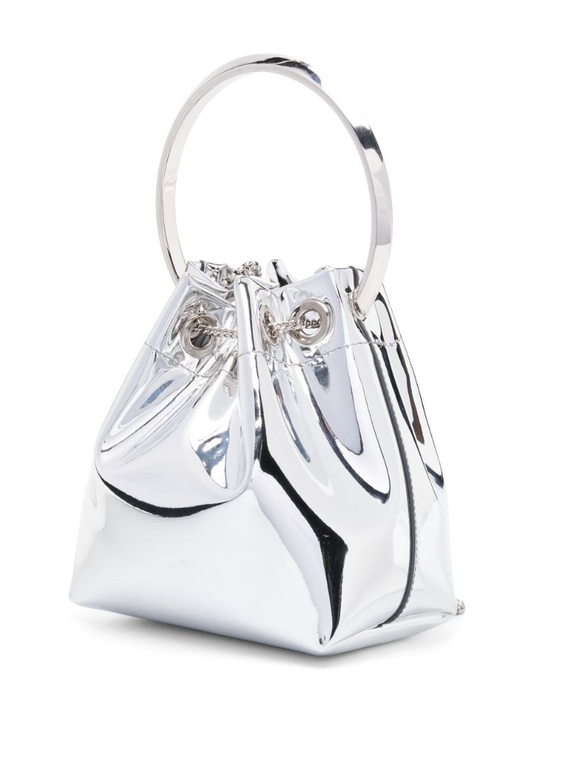 Silver Bon Bon Patent-leather Mini Bag