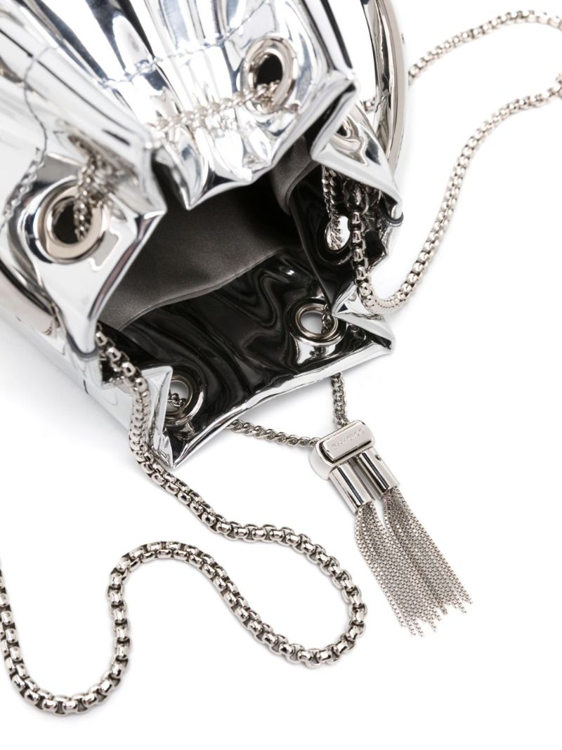 Silver Bon Bon Patent-leather Mini Bag