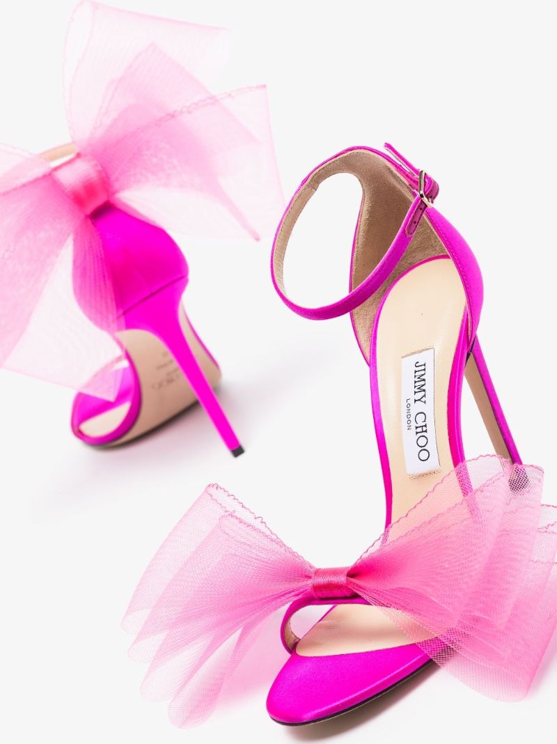 Pink Aveline 100 Fascinator Satin Sandals