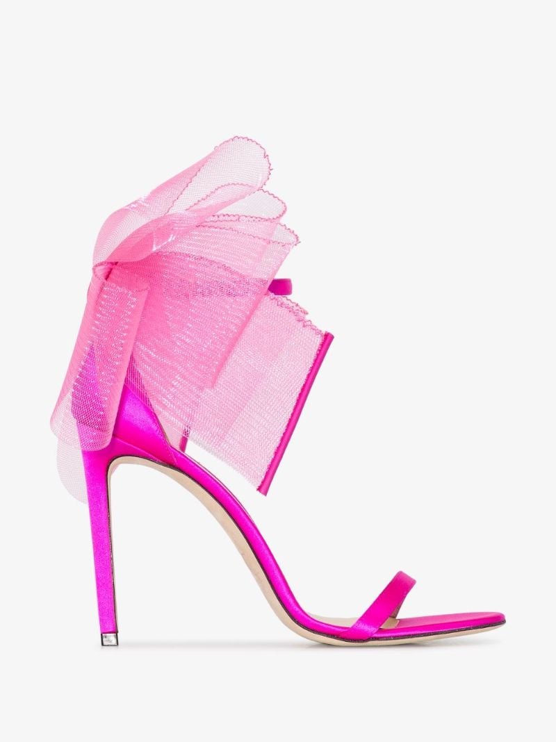 Pink Aveline 100 Fascinator Satin Sandals