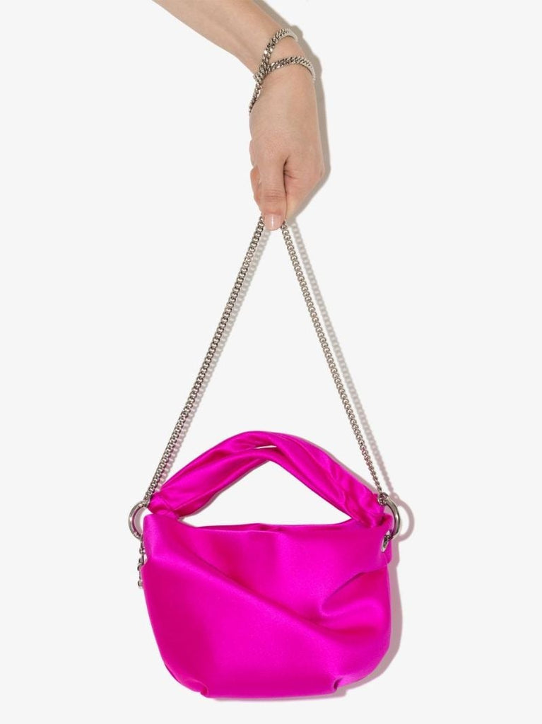 Pink Bonny Satin Shoulder Bag