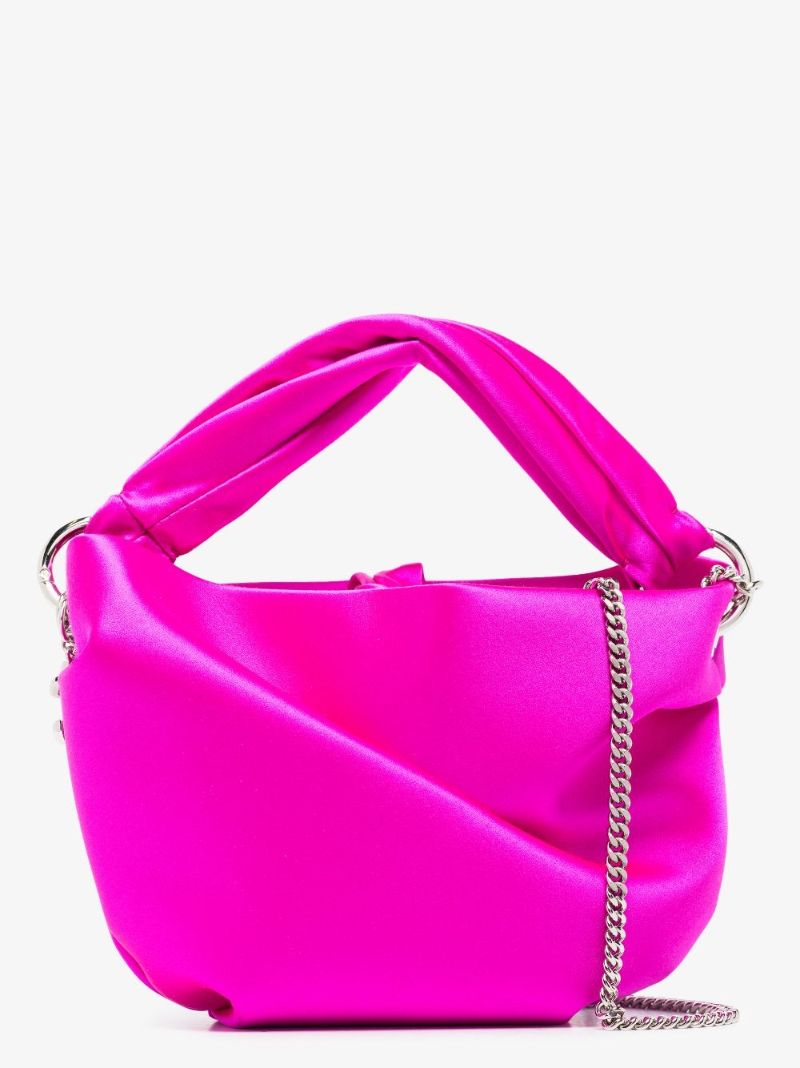 Pink Bonny Satin Shoulder Bag
