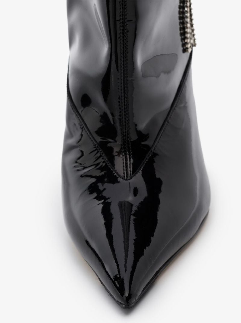 Black Oriel 110 Patent Leather Boots