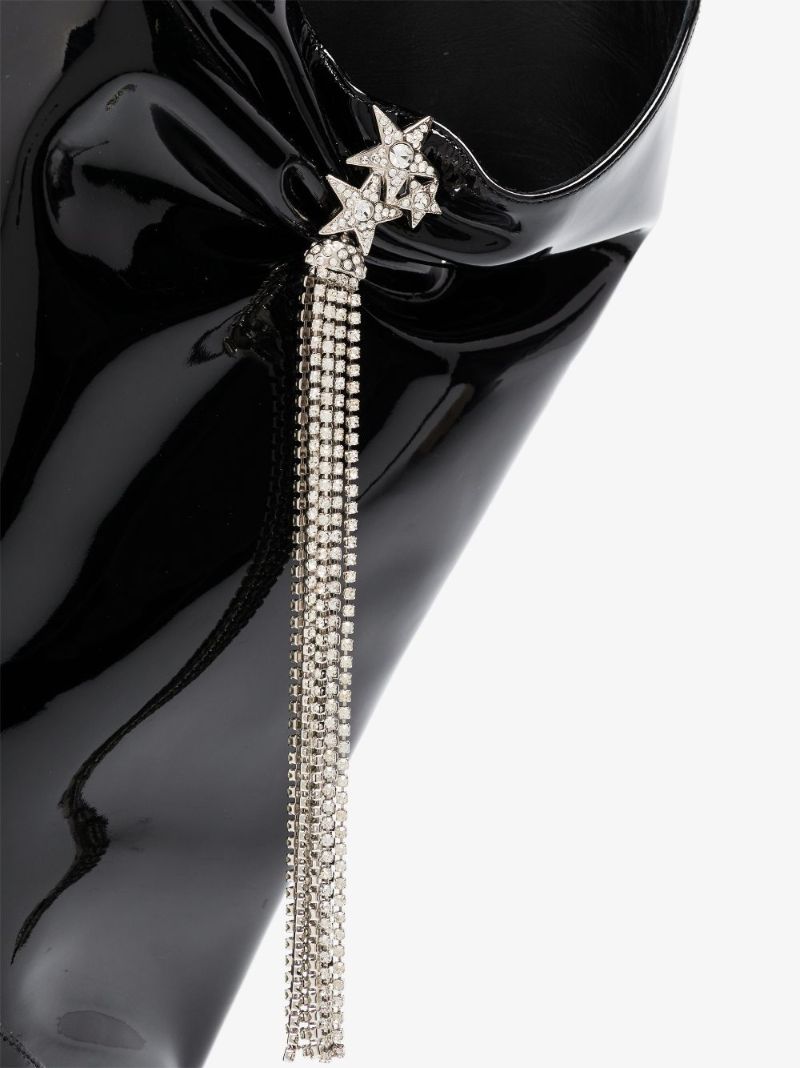 Black Oriel 110 Patent Leather Boots
