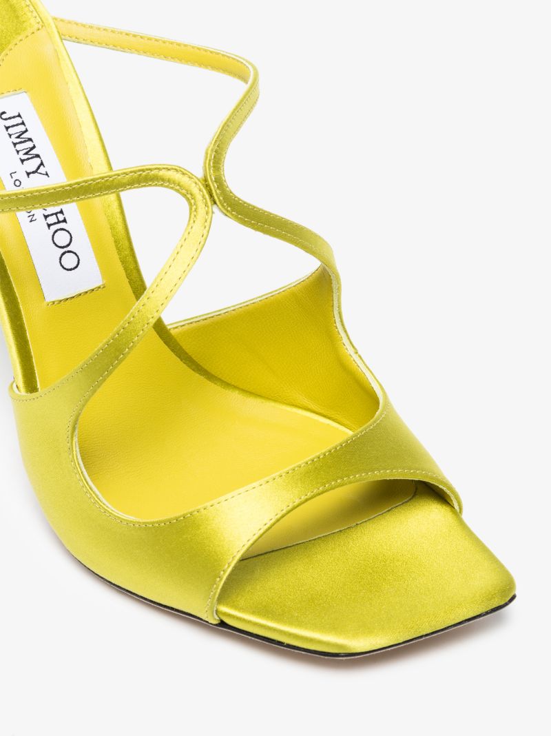 Green Anise 95 Satin Sandals