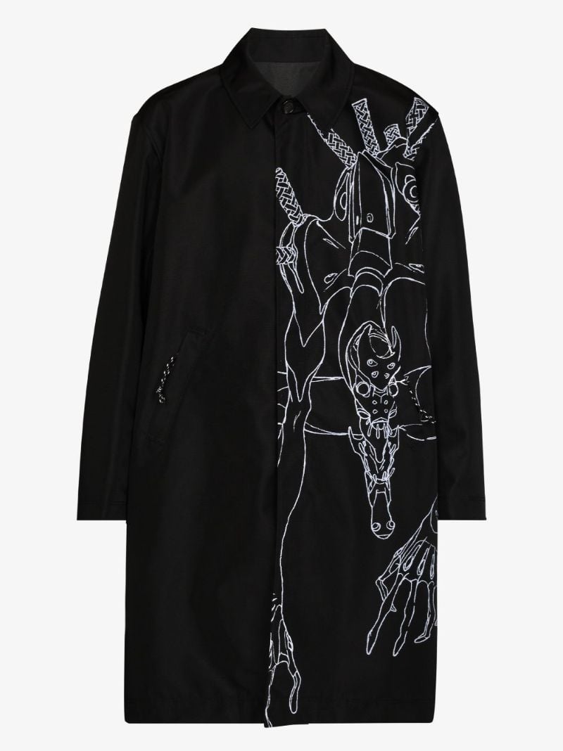 X Neon Genesis Evangelion Machine Print Coat
